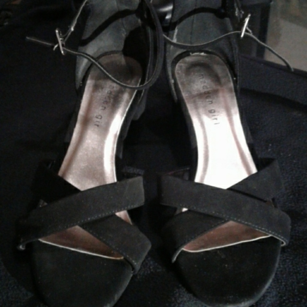 Madden girl heels black suede